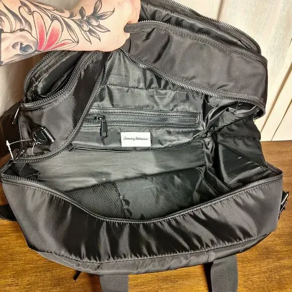 Tommy Bahama Nylon Carryon dufflebag crossbody travel work bag w laptop sleeve - Picture 6 of 8